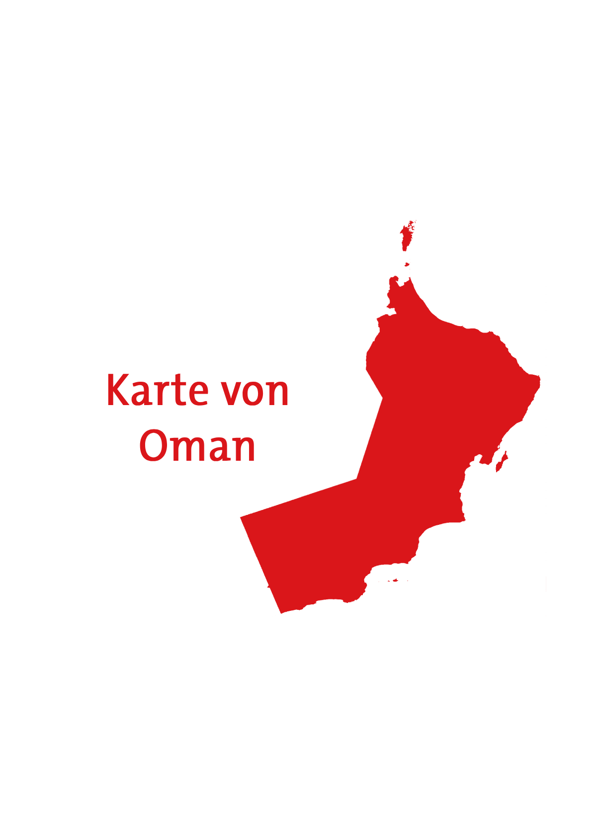 Bild der Karte des Sultanats Oman